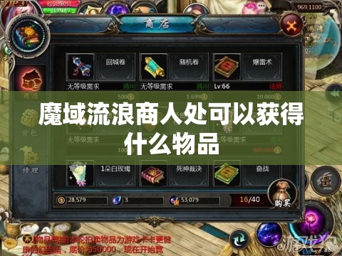 魔域流浪商人处可以获得什么物品 - 轩辕网