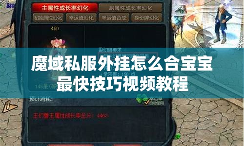 魔域私服外挂怎么合宝宝最快技巧视频教程 - 轩辕网