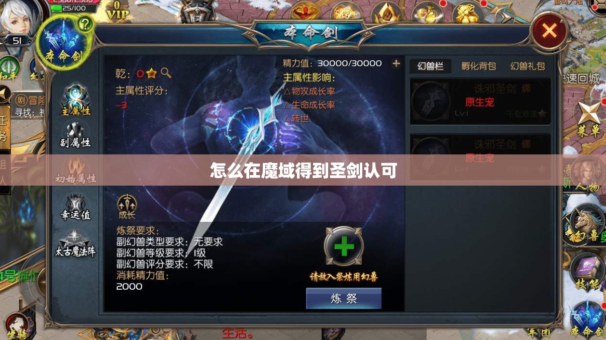 怎么在魔域得到圣剑认可 - 轩辕网