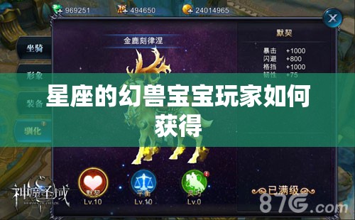 星座的幻兽宝宝玩家如何获得 - 轩辕网