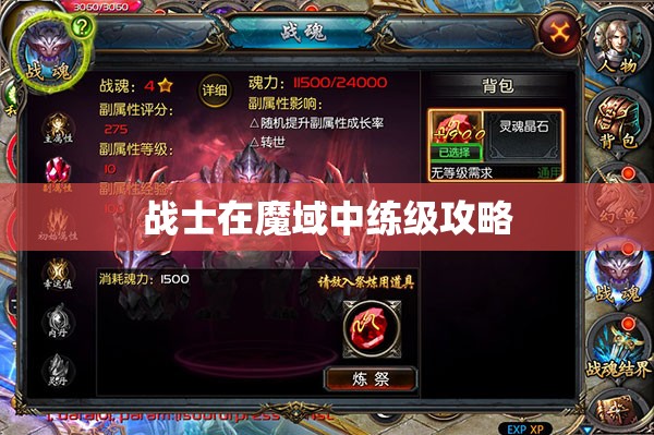 战士在魔域中练级攻略 - 轩辕网