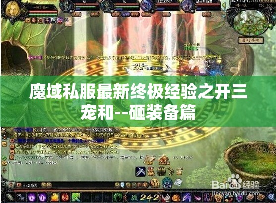 魔域私服最新终极经验之开三宠和--砸装备篇 - 轩辕网