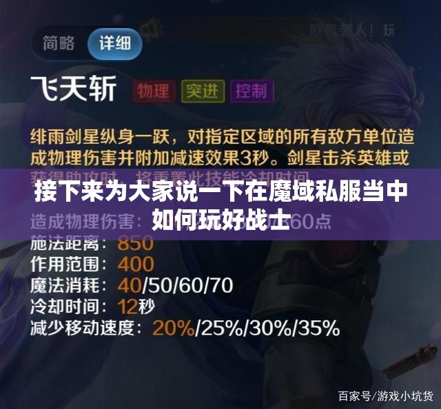 战士飞天既能技巧分享 - 轩辕网